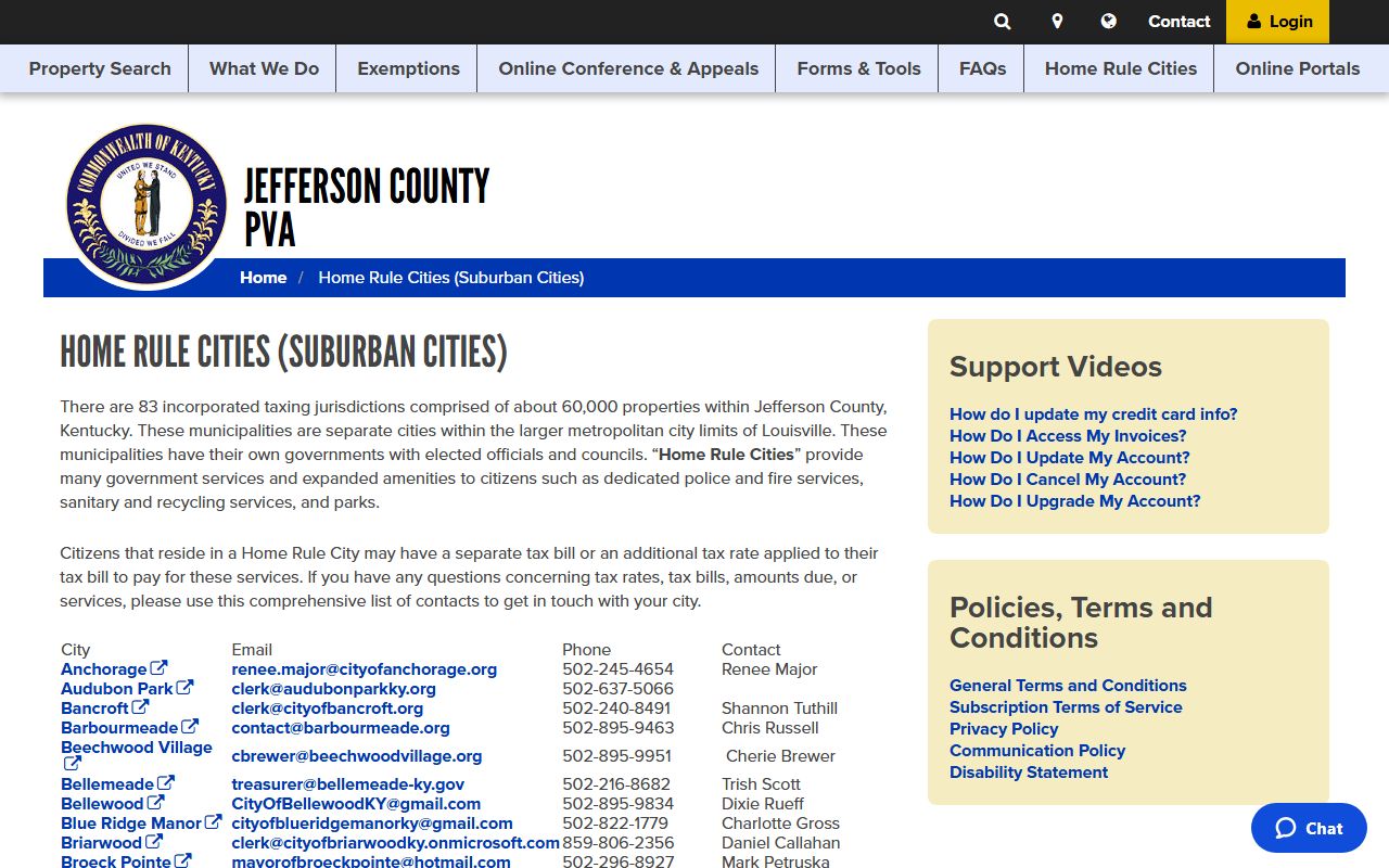 Louisville satellite cities information