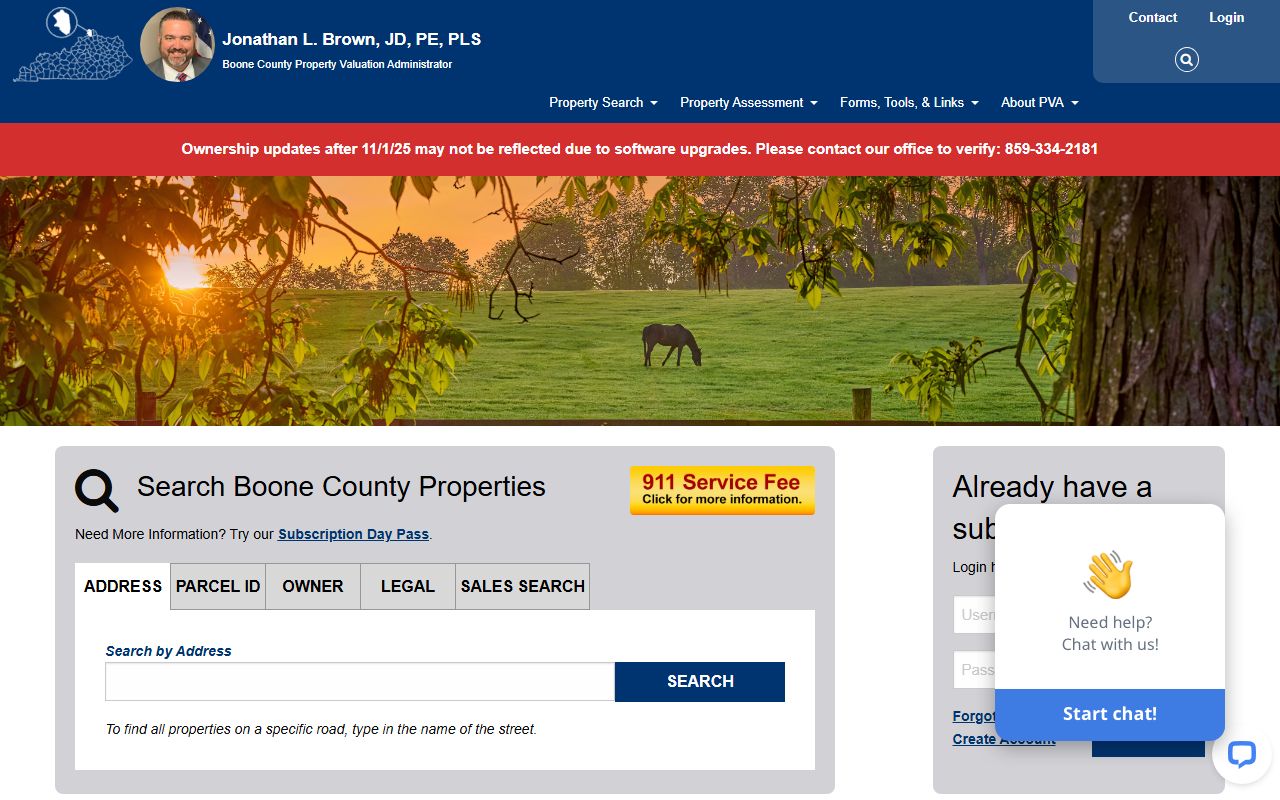 Boone County PVA homepage