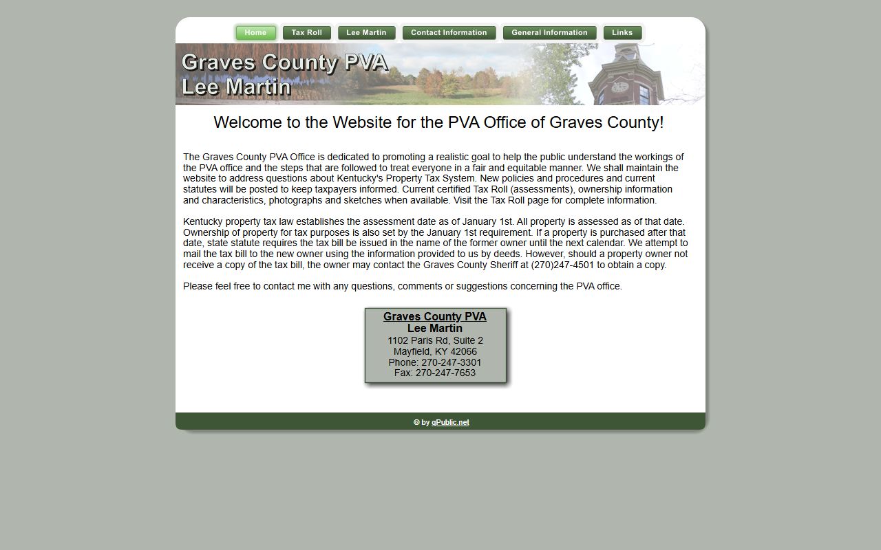 Graves County PVA homepage