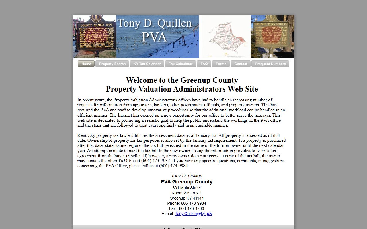 Greenup County PVA homepage