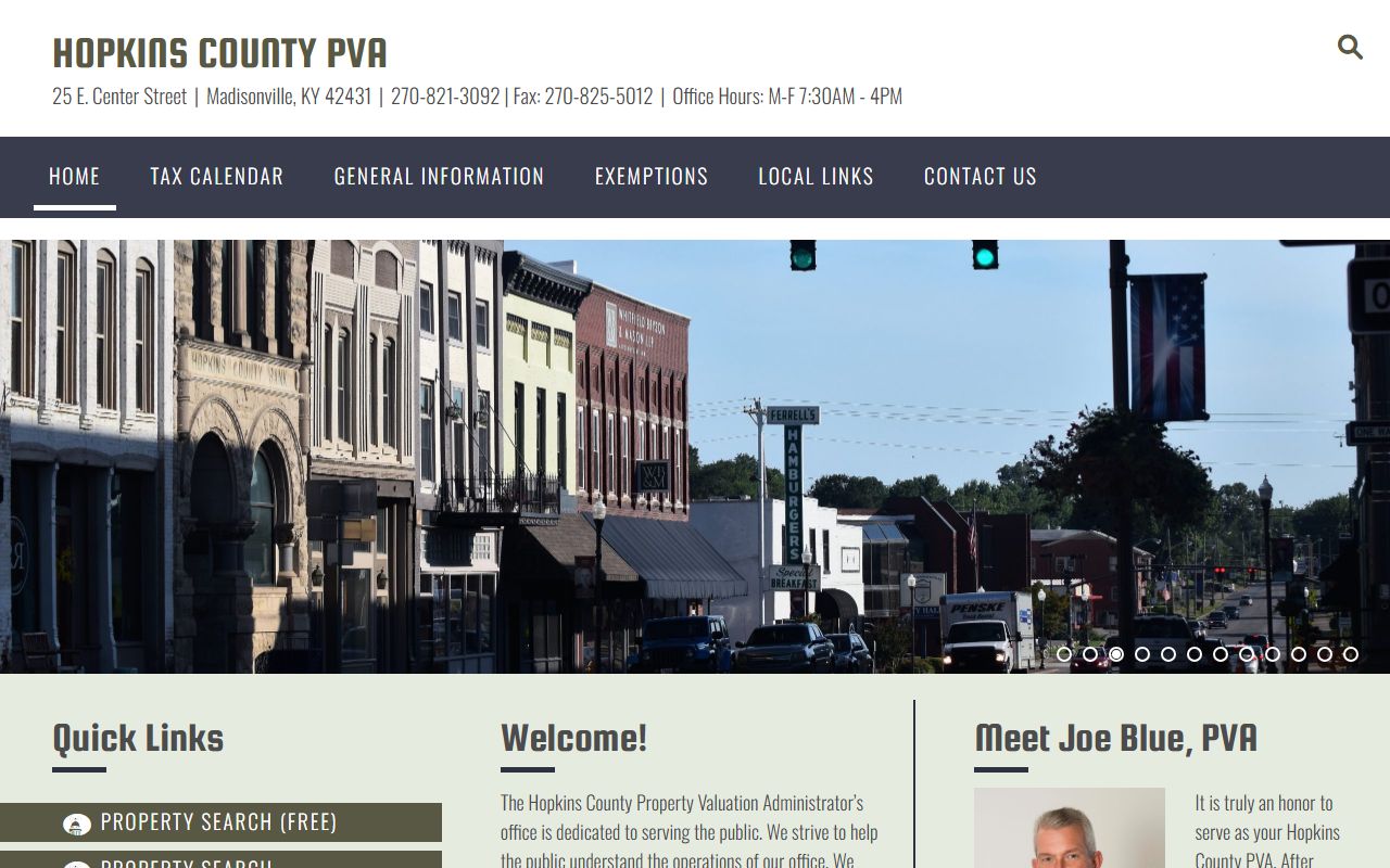Hopkins County PVA homepage