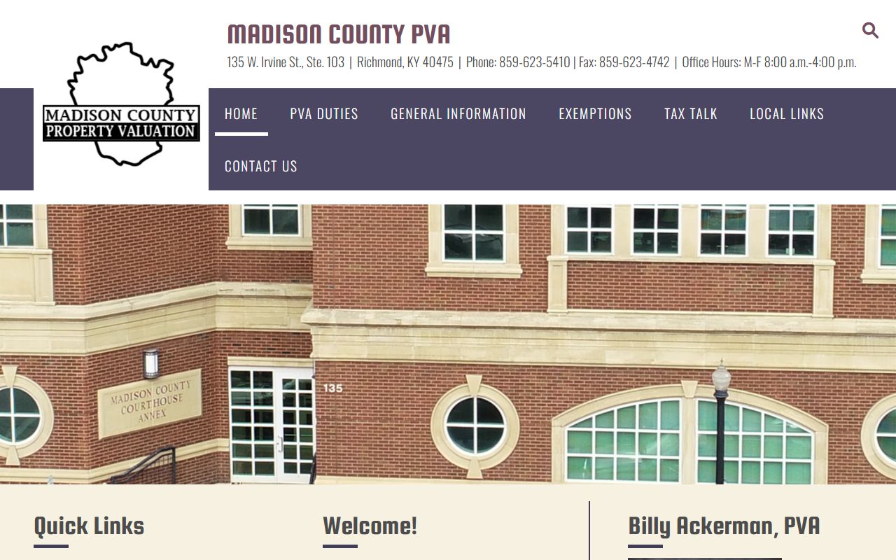 Madison County property tax exemptions information