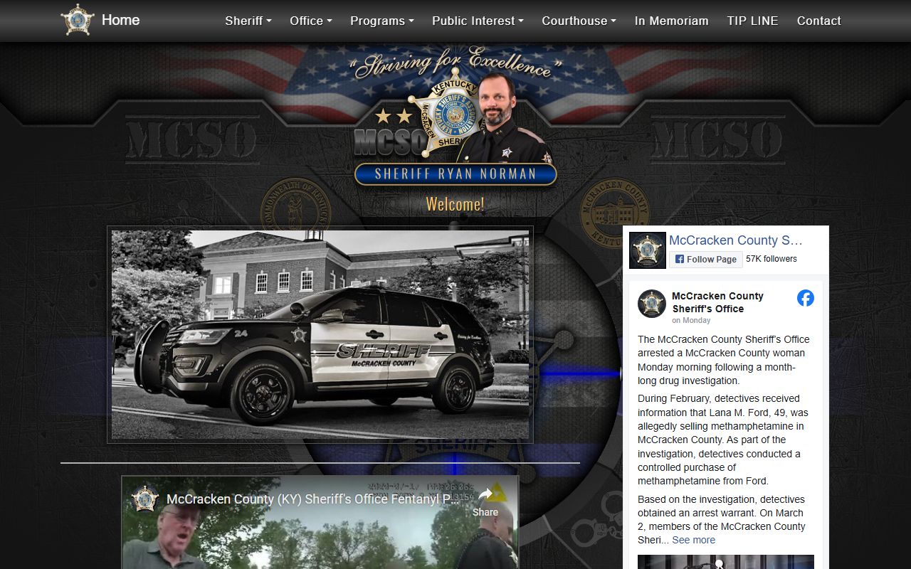 McCracken County Sheriff homepage