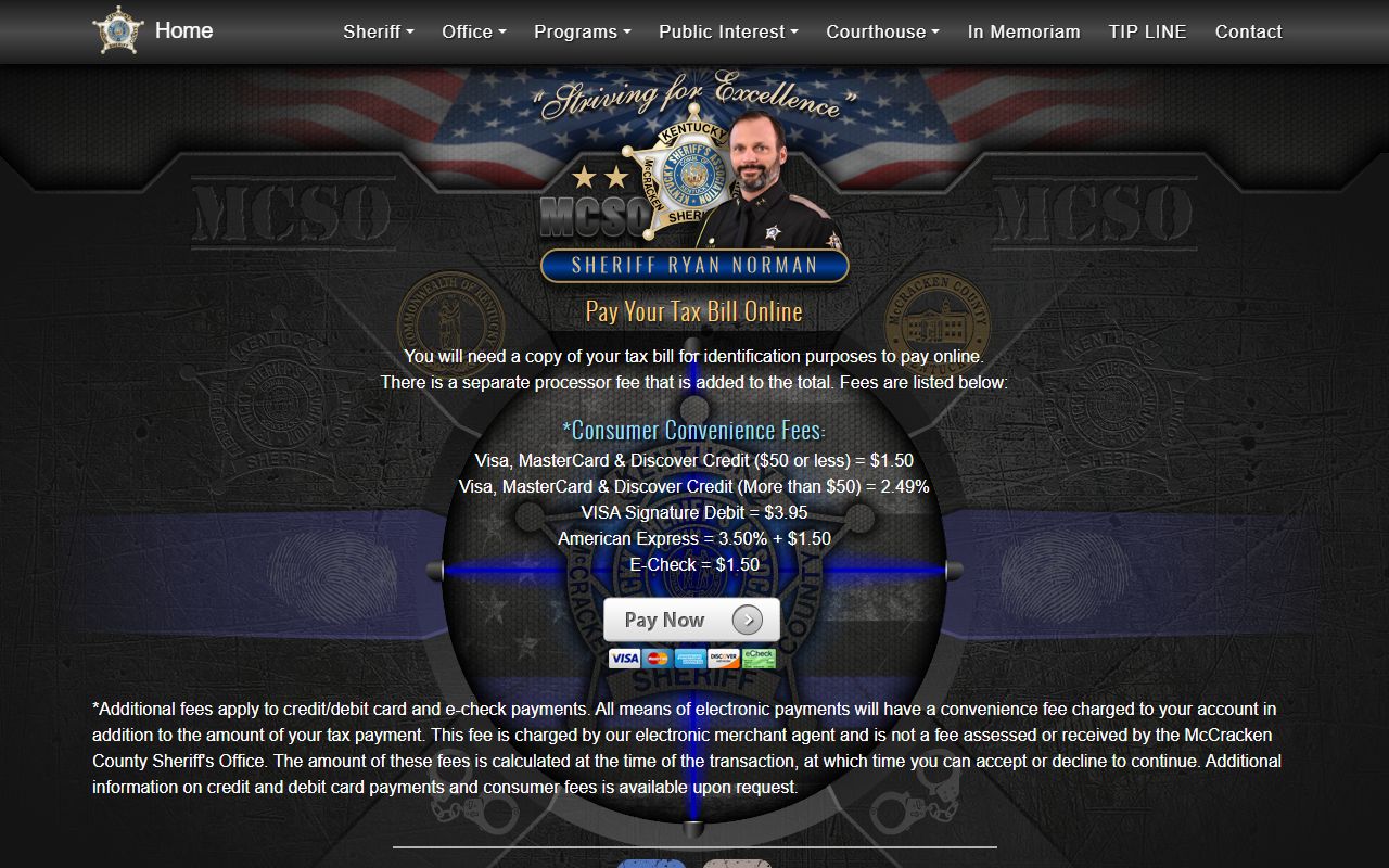 McCracken County online tax payment